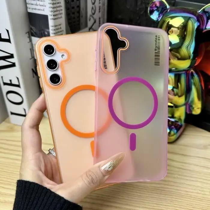 Coque magnétique givrée couleur bonbon