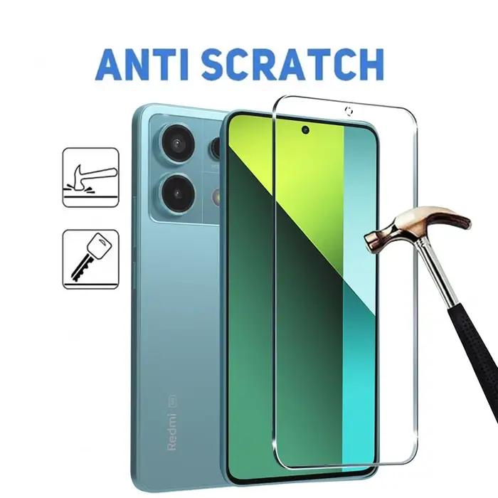 Protecteur d'écran en verre trempé pour Xiaomi Redmi Note 13 14 12 11 12s 10 8 9 Pro 13C 12C 14C 4 pièces résistants aux rayures et éclats pour smartphone occasionnels et quotidiens