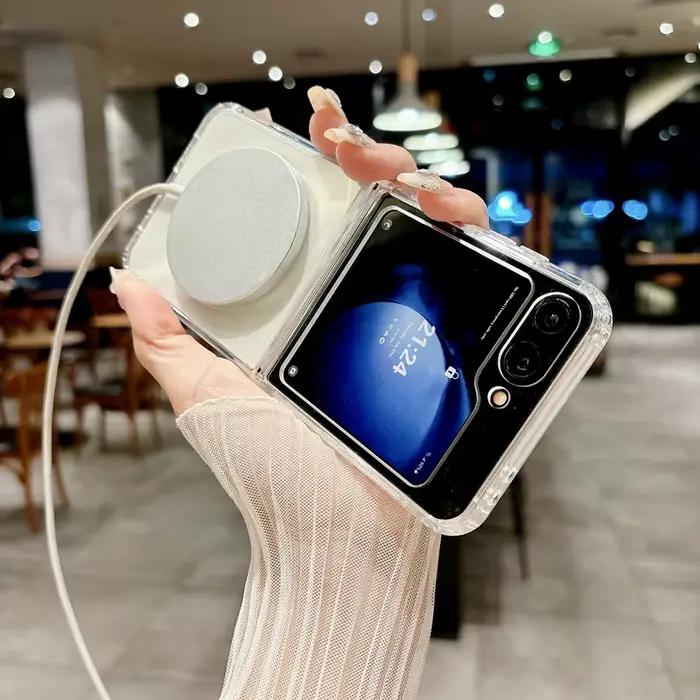 Magsafe coque de téléphone de chargement sans fil pour Samsung Z Flip 7 6 5 Galaxy Z