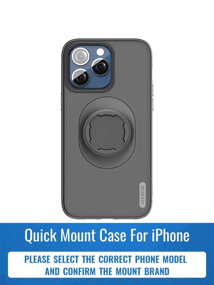 Coque antichoc pour iPhone 16 Plus avec support Quad pour moto vélo et support de voiture verrouillable pour iPhone 17 16 15 14Plus 13 12 11Pro XsMax XR