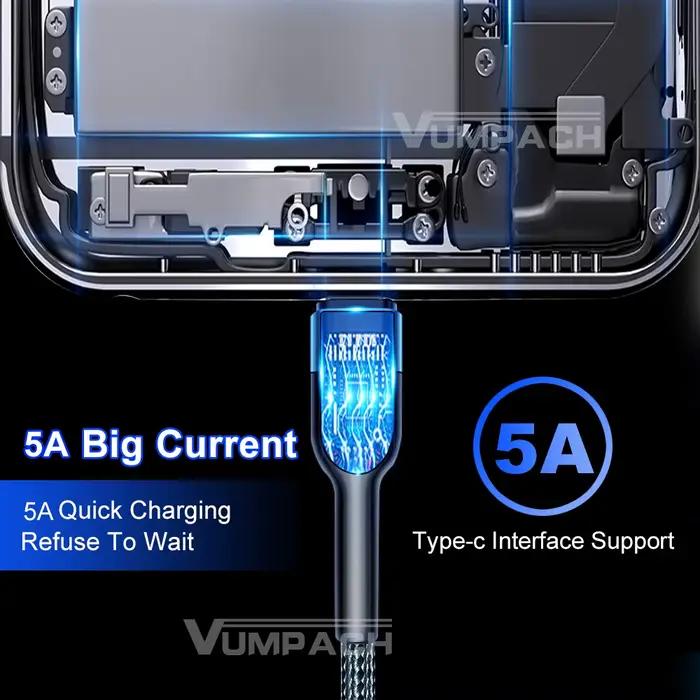 Câble USB Type C 5A pour Samsung S10 S20 Xiaomi mi 11