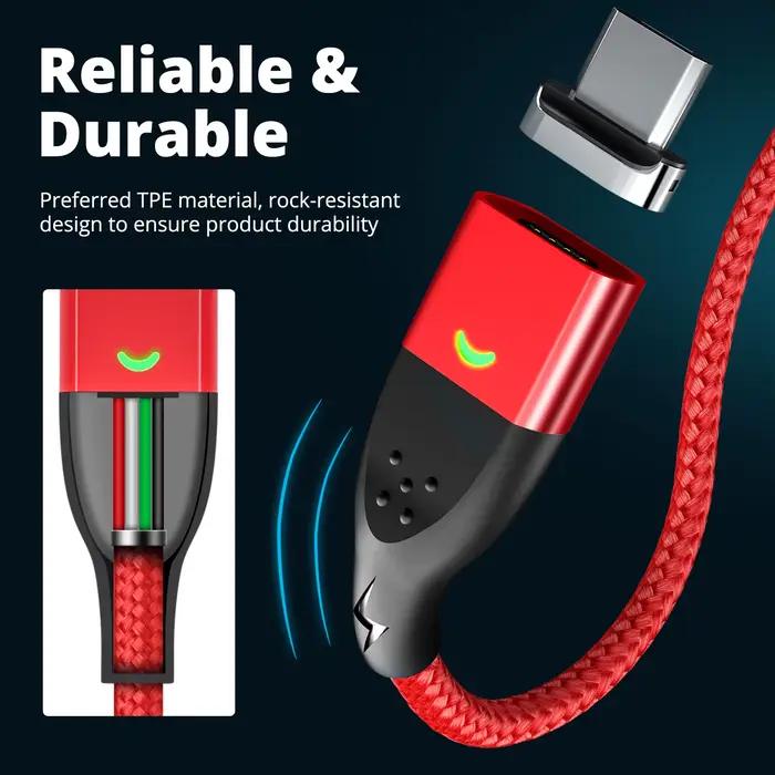 Câble magnétique 3A USB chargeur de téléphone