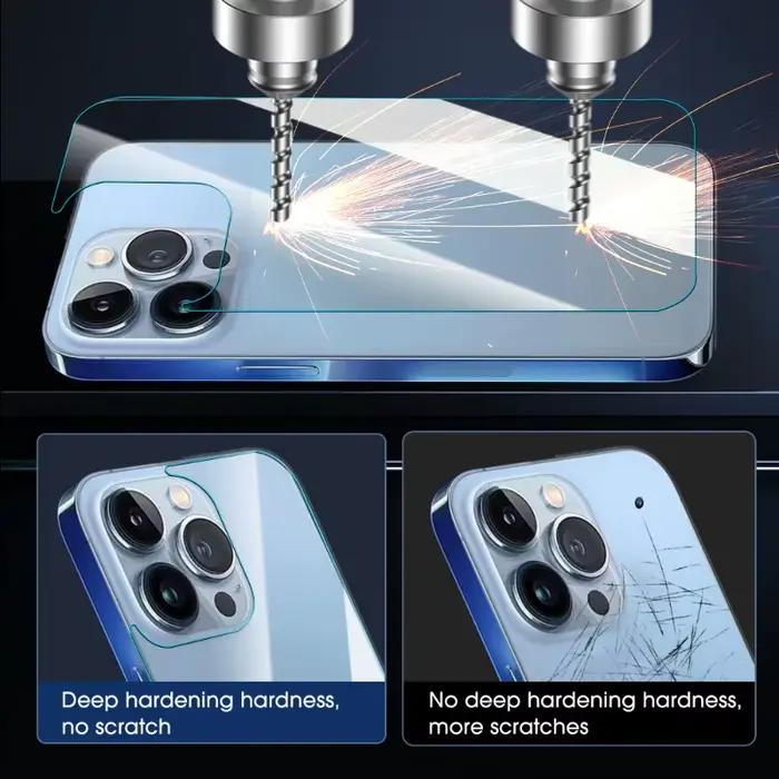1-3 pièces verre trempé d'écran arrière pour iPhone 17 16 15 12 14 13 Pro Max 14 16 15 Plus 12 13 Mini films de