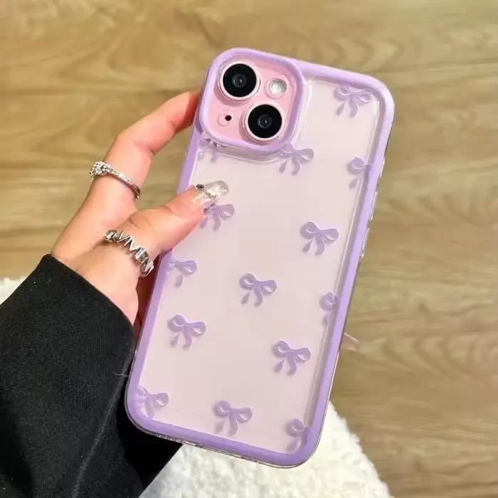 Coque de téléphone souple design nœud papillon résistante aux chocs et à l'eau pour iPhone 17 Air 16 15 14 13 12 11 Pro Max 16 Plus 16E occaions spéciales