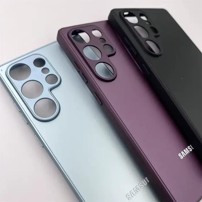 Housse de luxe en Silicone pour Samsung Galaxy S25 S24 S23 S22 Ultra Plus S25Plus