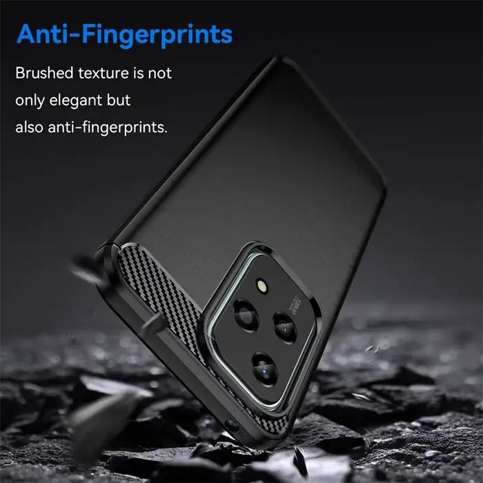 Pour Honor 200 Lite étui Anti-coup Silicone couverture arrière en Fiber de carbone