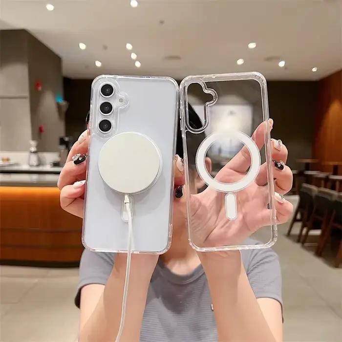 Coque de téléphone magnétique pour Samsung Galaxy S25 S24 FE S23 S22 S21 Ultra Plus Edge A55 A26 A16 A36 A56 Magsafe