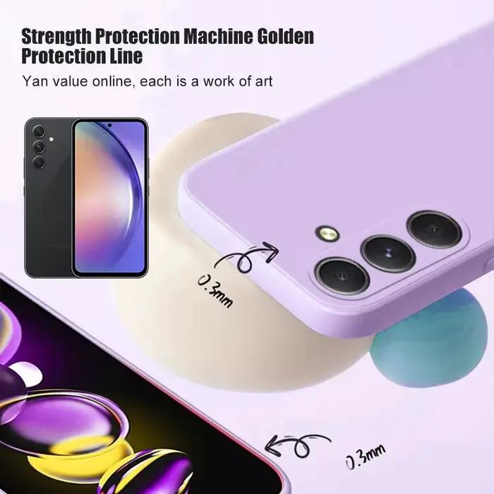 Coque de protection en silicone liquide pour Samsung Galaxy A54 5G, pare-chocs antidérapant et à la preuve de la poussière, disponible en plusieurs couleurs pour personnaliser votre téléphone