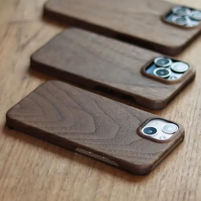 Coque de protection magnétique en bois véritable pour iPhone 17 16 Pro Max 17Pro 16Pro 16+ Air avec MagSafe
