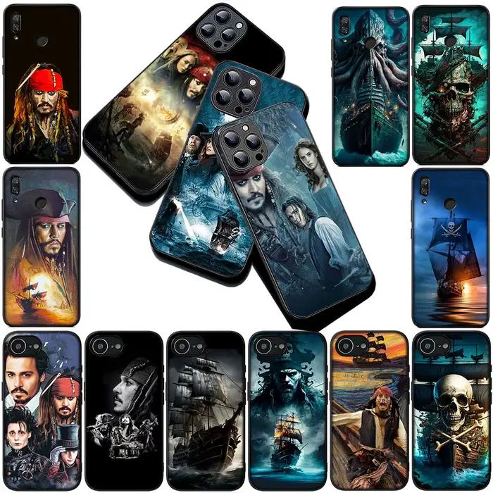 Étui pour Samsung Galaxy S25 S24 S23 FE Ultra Plus S7 Edge S25+ S23+ A56 5G avec motif Captain Jack Sparrow des Pirates des Caraïbes