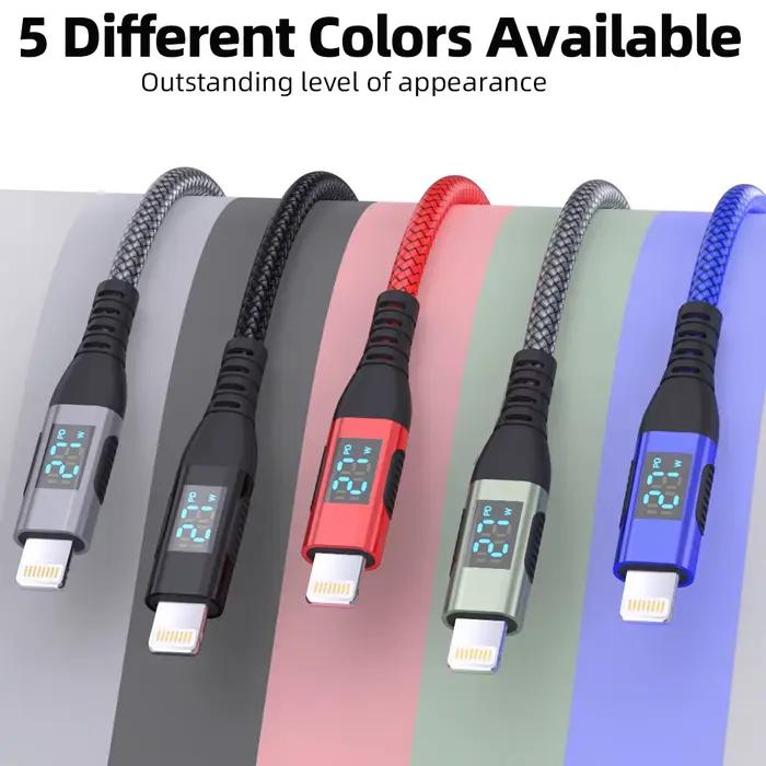 LAIHONEN USBC vers Lightning pour iPhone chargeur Cable10FT câble Lightning robuste nylon tressé charge rapide pour iPhone14 13 12