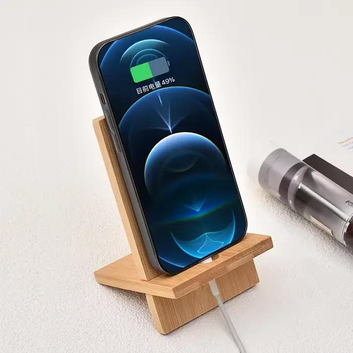 Support de téléphone de bureau en bois pour iPhone 15 14, Xiaomi, Samsung, élégant et pratique pour le bureau et les occasions spéciales