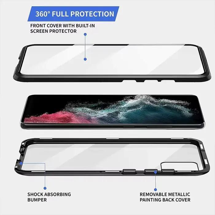 Coque intégrale en métal avec cadre pour Samsung Galaxy S25 Edge S26 S23 S22 Ultra S21 Plus S24 Note20