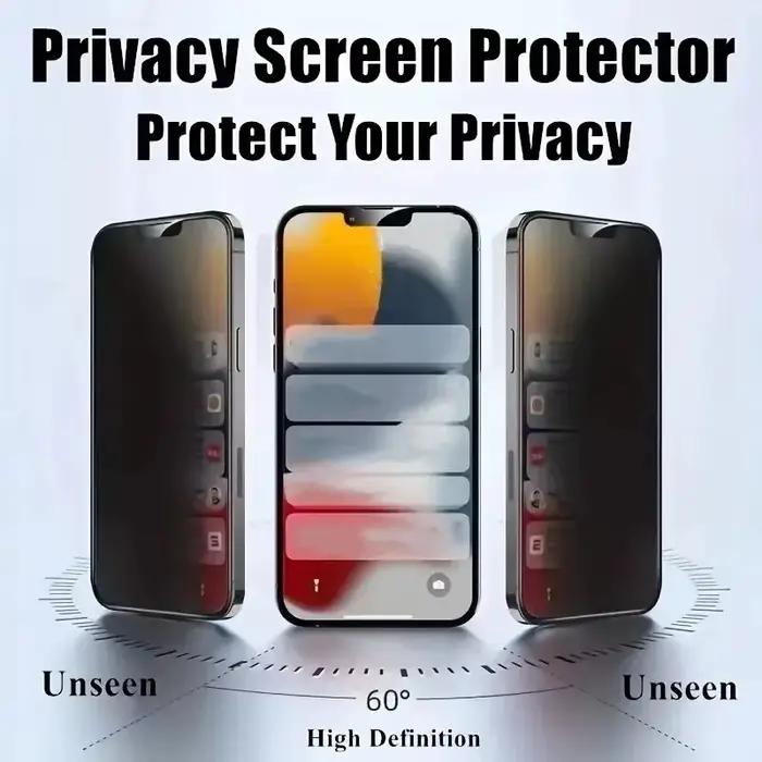Protections d'écran anti-espion pour iPhone 17 16 12 13 14 15 Pro Max 14 Plus 15 Plus 16 Pro Max verre trempé confidentialité抗压变形处理后，翻译应保持原意并尽量符合中文表达习惯。以下是上述HTML内容的中文翻译版本： --- 发现您的iPhone隐形安全保障 揭示您宝贵移动设备的绝对安心感。我们的5片装防窥屏保护膜能让您在处理个人数据时毫无顾虑。想象一下，一个清晰无干扰的屏幕，每一个细节都一目了然。这种隐形保护确保您的信息保密性，同时保持流畅无缝的用户体验。 为什么你会
