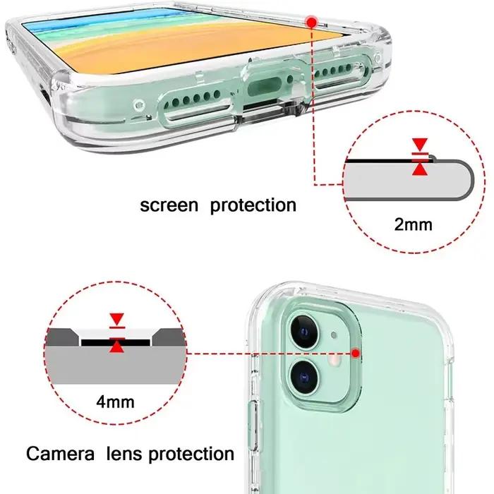 Coque de téléphone intégrale 360° avant et arrière pour iPhone 17 16 16E 15 12 11 13 14 17 Pro Max Air MINI XS X XR XSMAX SE 8 7 6 Plus