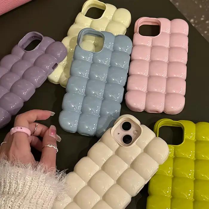 Coque de téléphone Chubby Puffs pour fille, coque de coussin d'air anti-chute, coque arrière, sensation japonaise et coréenne, iPhone 14, 13, 11, 12 Pro Max
