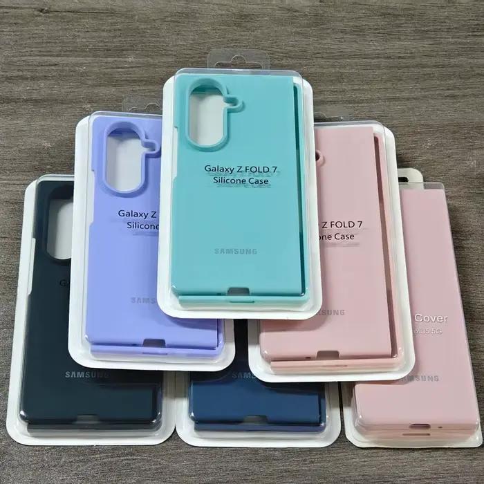 Coque en silicone liquide souple au toucher pour Samsung Galaxy Z Fold 7 6 5 4 3 2 Fold2 Fold3 Fold4 Fold5