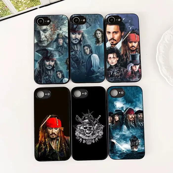 Étui pour Samsung Galaxy S25 S24 S23 FE Ultra Plus S7 Edge S25+ S23+ A56 5G avec motif Captain Jack Sparrow des Pirates des Caraïbes