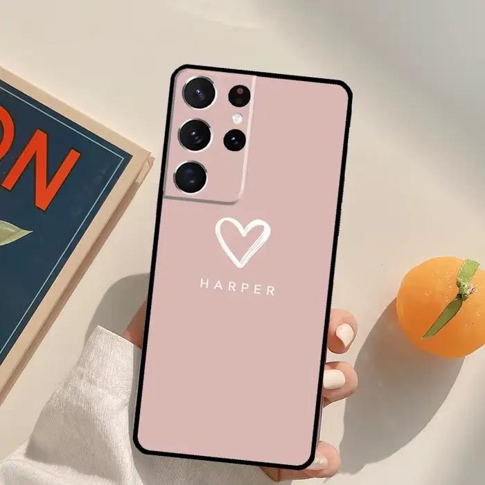 Coque de téléphone pastel avec initiales du nom personnalisées