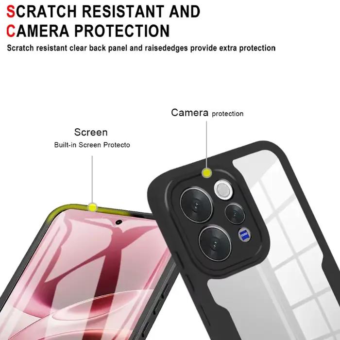 Coque transparente en acrylique pour VIVO V70 V70Elite, protection complète à 360 degrés, couverture transparente antichoc pour VIVO S50 V70 Elte