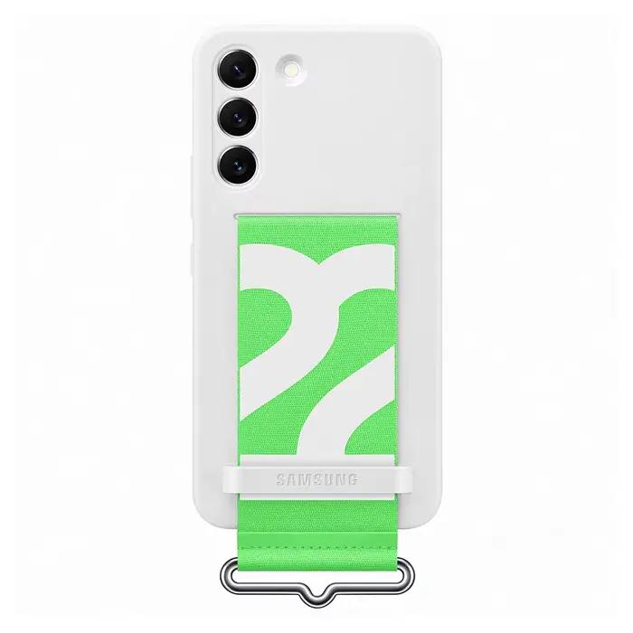 Coque d'origine Samsung Galaxy S22 S22 + en silicone pour smartphone avec sangle