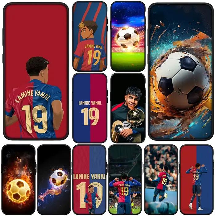 Coque de protection sportive pour Samsung Galaxy Note 20 Ultra 10 8 9 S10 Plus Lite S8 A70 A24 A25 S10E A37 A57 A55 A7 avec design No19足球队标志