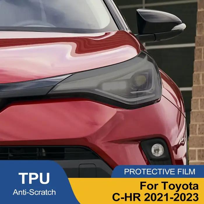 Film de protection pour phares de voiture en TPU noir fumé pour Toyota C-HR 2021-2023, pré-découpé, anti-rayures, film vinyle auto brillant