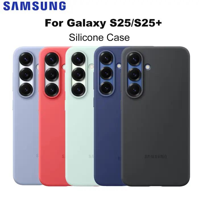 Coque en Silicone d'origine Samsung Galaxy S25 S25 + étui antichoc pour Smartphone EF-pour S25 S25 +