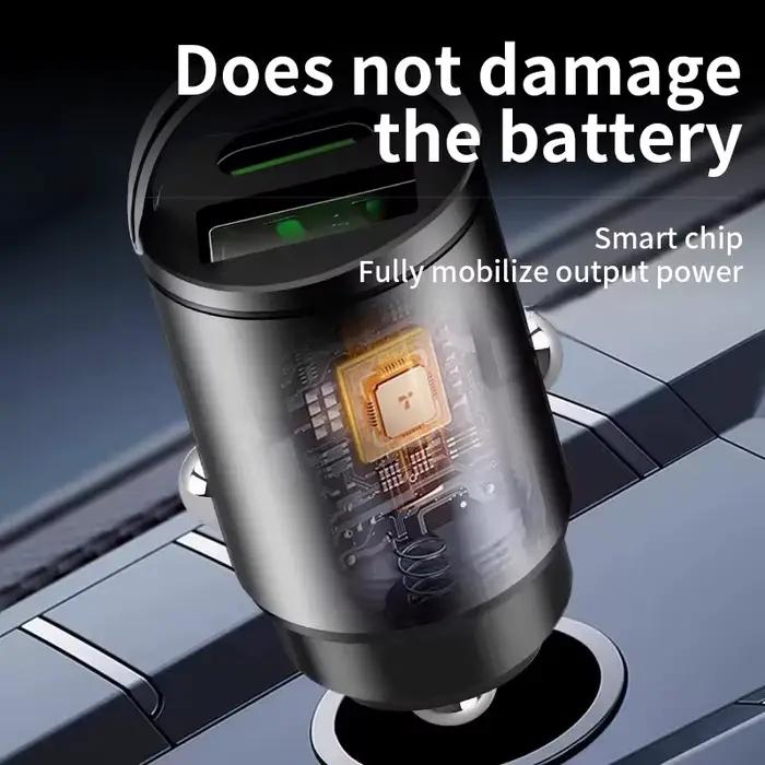 Mini chargeur de voiture 12-24V, charge rapide, USB Type C, pour téléphone portable, accessoires universels pour voiture, intérieur