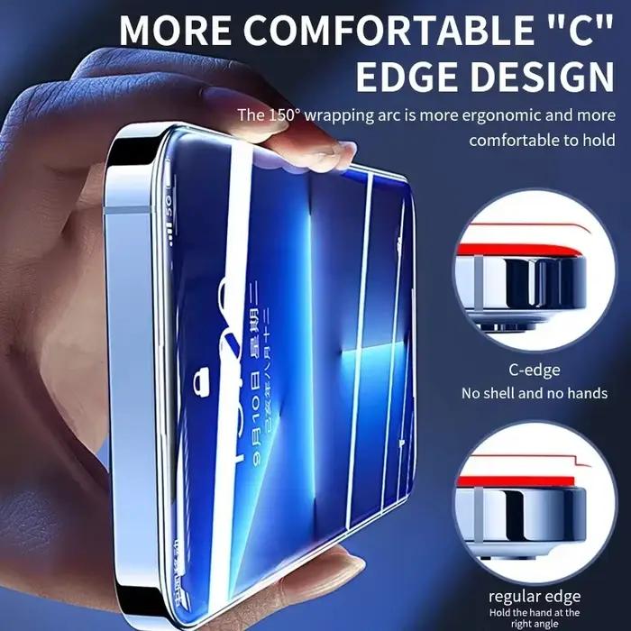 Films de protection en verre trempé pour iPhone 14 13 12 11 15 Pro Max Mini - Anti-rayures et Anti-éclats - Design élégant - Protection renforcée