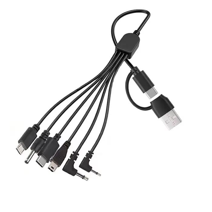 Câble de chargement multiple USB A C vers type-c/Micro USB/Mini cordon USB