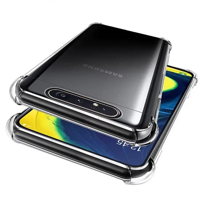Coque de téléphone transparente souple de haute qualité pour Samsung Galaxy A80