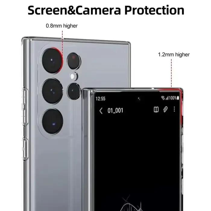 Coque de téléphone transparente en silicone souple pour Samsung Galaxy S et A séries protection complète anti-rayures anti-empreintes digitales occasions quotidiennes cadeaux