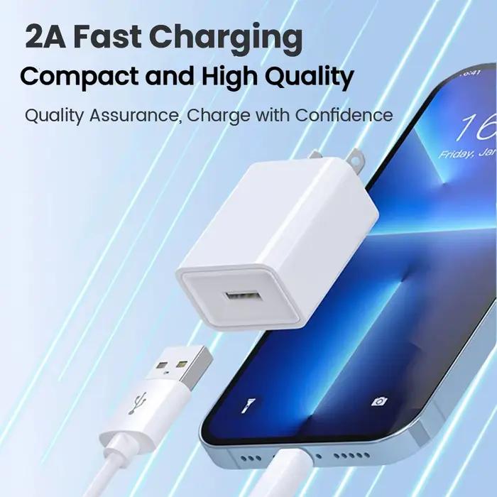 Chargeur mural USB 5V 2A pour téléphone