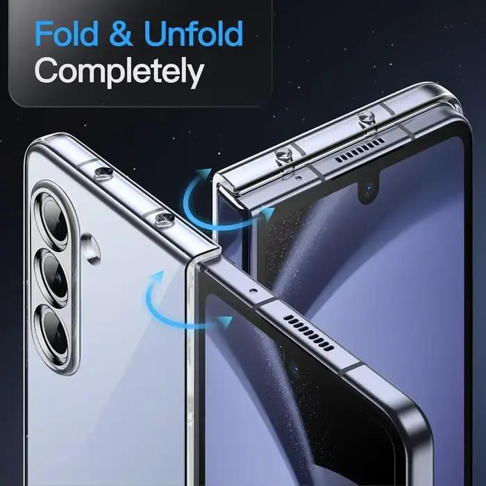 Coque Transparente PC et TPU pour Samsung Galaxy Z Fold 7/6/5/4/3 Housse de Protection Antichoc Occasions Spéciales