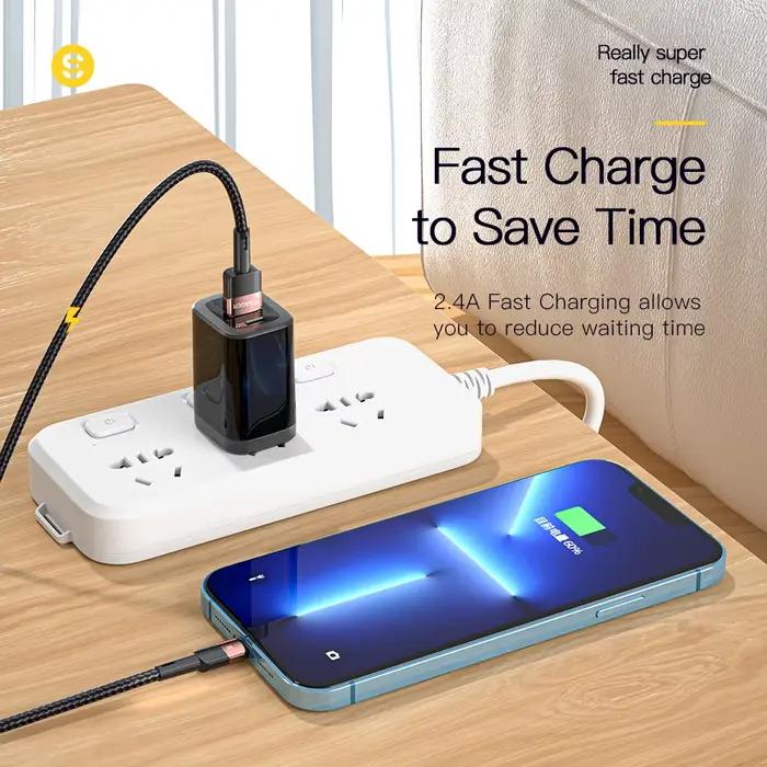 Câble USB Essager pour Iphone14 13 12 11 Pro Max Xs Xr X SE 8 7 6 Plus ligne de données de téléphone portable à charge rapide pour fil de chargeur Ipad