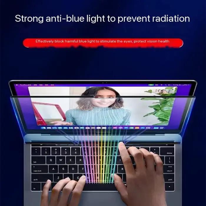 Ecran protecteur anti-lumière bleue pour Macbook Air 13.3 13.6 15 Pro 14 16 avec protection oculaire magnétique et surface mate anti-éblouissement pour PC et ordinateur portable