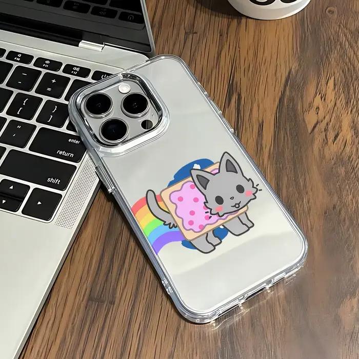 Coque en plastique N-Nyan Cat motif dessin animé pour Samsung Galaxy A57 A56 A36 A26 A06 A55 A35 A16 A54 A34 A25 A24 A15 A14 A05S A73 A53 A33 4G 5G Protection anti-rayures et antidérapante Occasions spéciales et cadeaux