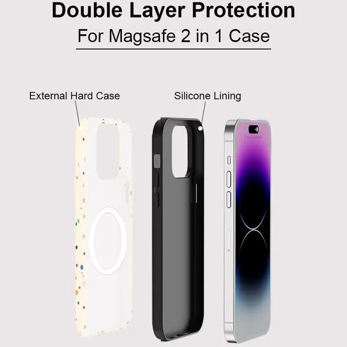 Fcicicase coque de téléphone pour iPhone 17 Air 17 Pro Max coloré mat pour Magsafe couverture Double couche