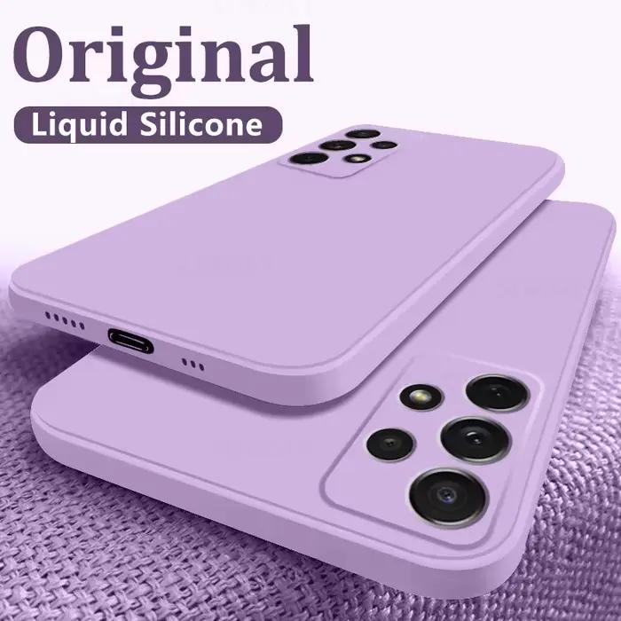 Coque en silicone liquide pour Samsung Galaxy S24 S25 S26 S23 S22 Ultra A57 A37 A56 A17 A36 A54 A55 5G, coque souple, protection caméra, baby skin feeling, anti-rayures, anti-poussière, antislip, design précis