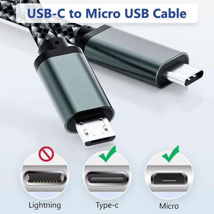 Câble court USB C vers Micro USB USB-C Type C