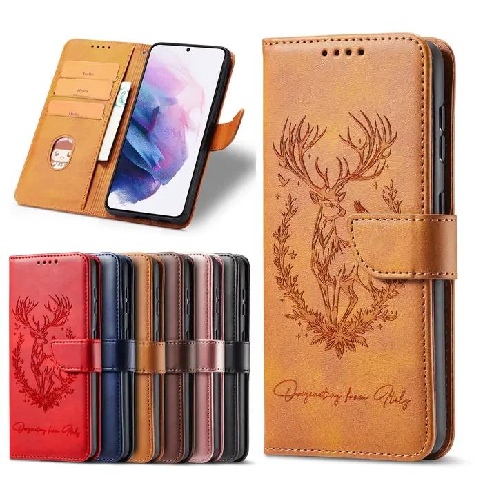 Étui portefeuille en cuir à rabat pour Samsung Galaxy J4 J6 Plus J7 J5 J3 A9 A8 A7 A6 C5 C7 C8 C9 2018 2017 2016