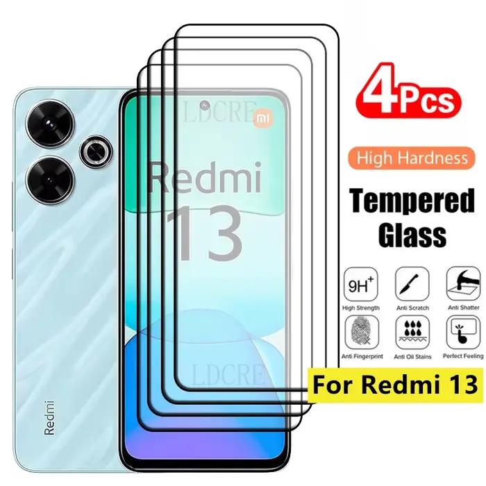 4 pièces pour Xiaomi Redmi 13 verre