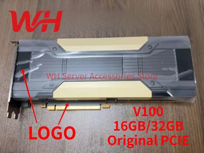 Carte graphique accélérateur GPU NVIDIA Tesla V100 16 Go/32 Go originale PCIE HBM2 pour CUDA, IA, apprentissage profond, calcul HPC et serveurs