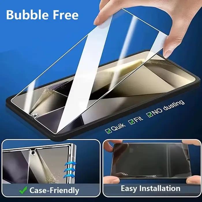Film de verre trempé ultra HD pour Samsung Galaxy S25 S26 S24 Ultra et autres modèles A17 A27 A37 A57 A56 A36 A26 A55 A54 A53 A15 A16 A25 A35 A14 A24 A34 protecteur d'écran anti-rayures personnalisable