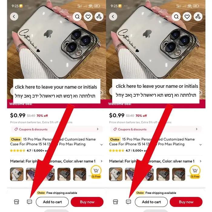 Coque de téléphone personnalisée avec nom en forme de cœur