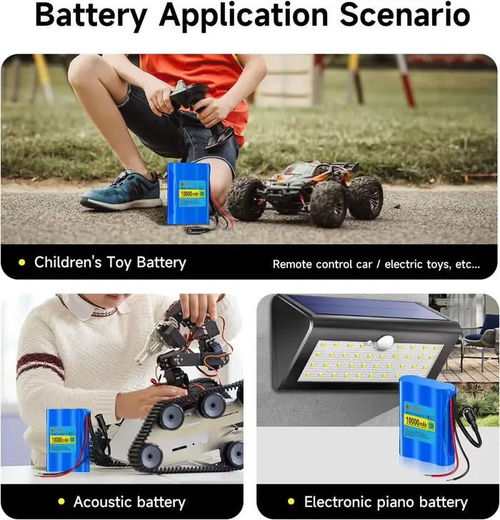 Batterie De Remplacement Li-Ion Rechargeable 12V 3000Mah Avec Chargeur Haute Vitesse Pour Voitures Bateaux Et Plus D'appareils Rc Occasions Spéciales