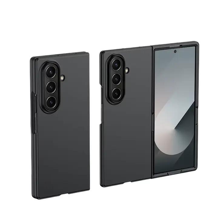 Coque de téléphone pour Samsung Galaxy Z Fold 7 6 5 3 4 ZFold7 – Housse de protection rigide ultra-fine effet peau