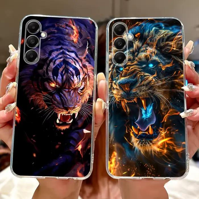 Pour Samsung A05s étui clair mignon chat mode peint couverture souple