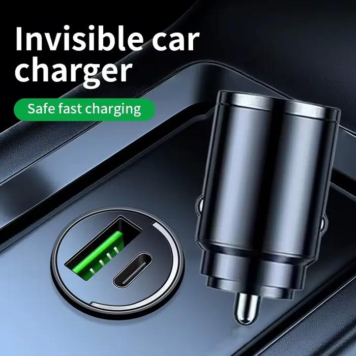 Mini chargeur de voiture 12-24V, charge rapide, USB Type C, pour téléphone portable, accessoires universels pour voiture, intérieur